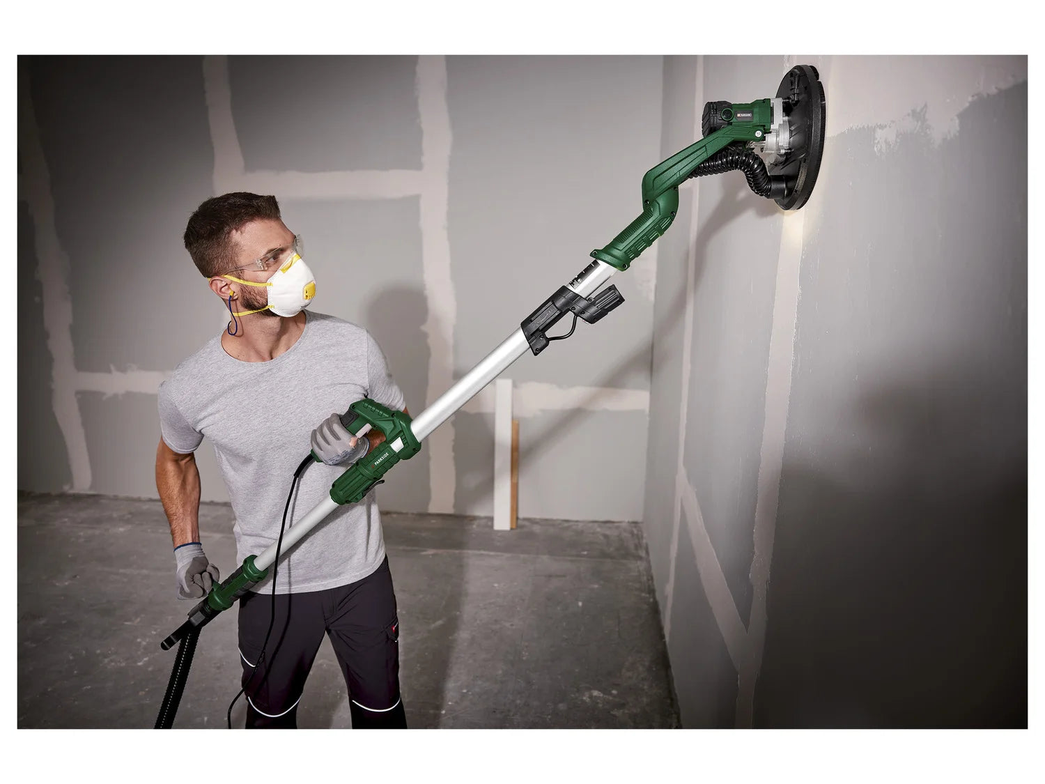 PARKSIDE Wand- und Deckenschleifer PWDS 920 B2, 710 W, mit 6 Schleifscheiben