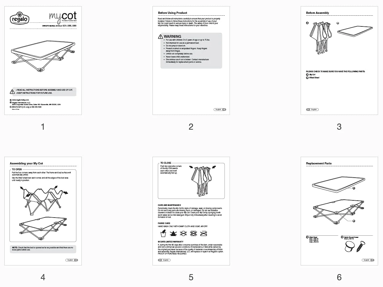 Regalo My Cot tragbares Kleinkinderbett, inklusive Spannbettlaken, Königsblau, 48 x 24 x 9 Zoll (1 Stück)