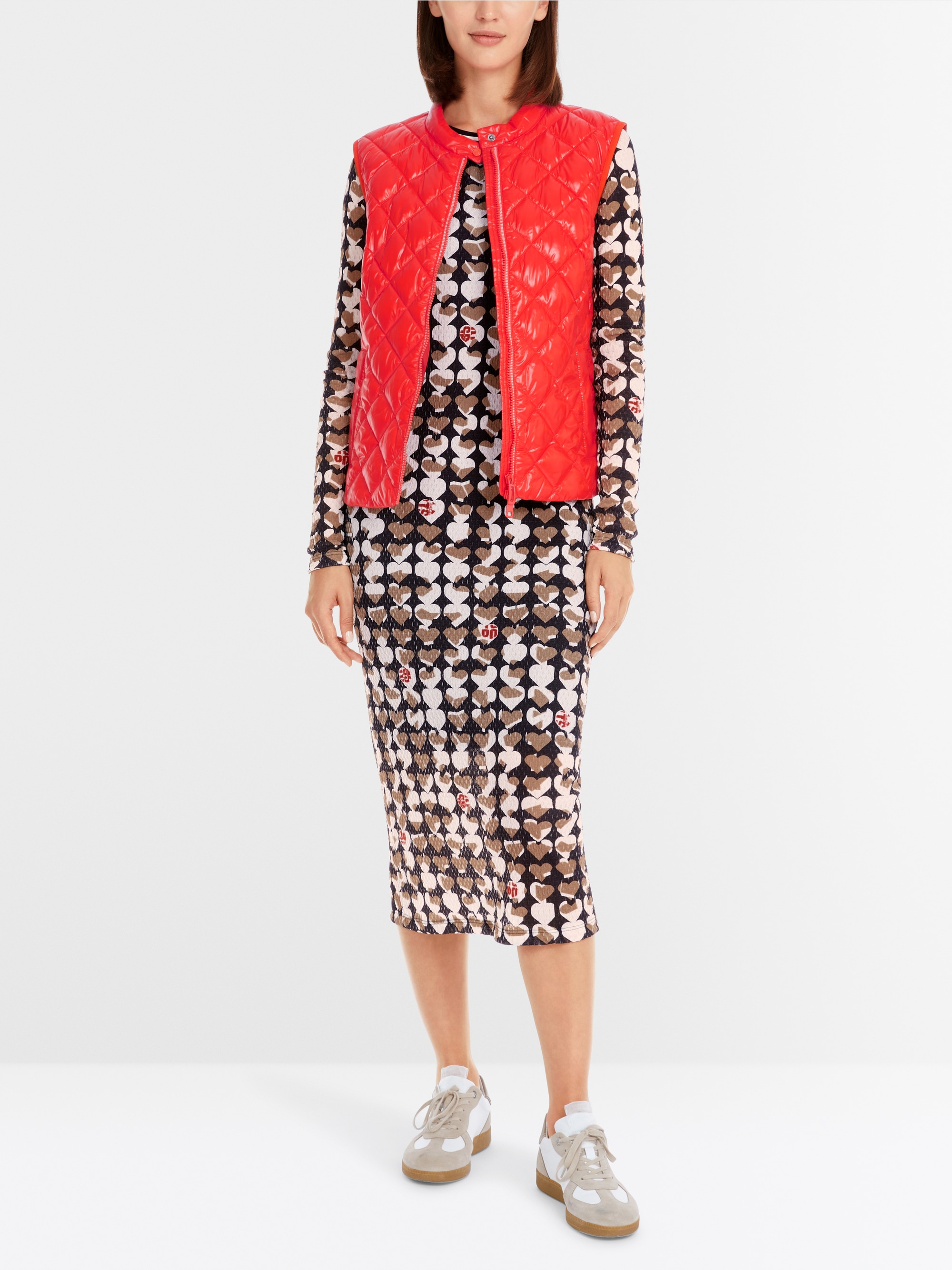 Marc-Cain Schmales Midikleid mit Allover-Print