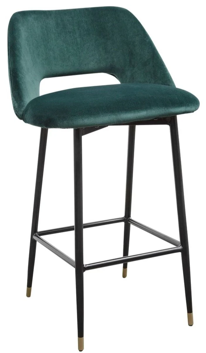 Luxury bar chair green / black 55 x 58 x H. 97 cm - luxury bar furniture