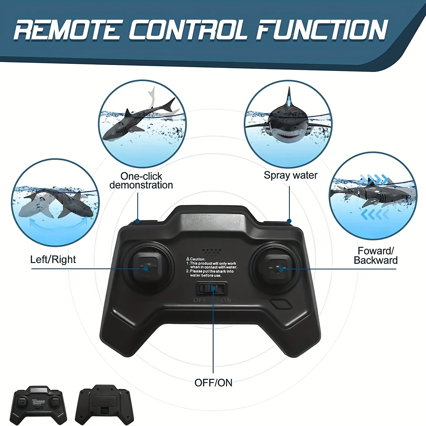 Lustiges und wasserdichtes ferngesteuertes Hai-Poolspielzeug – perfektes Geschenk für Jungen und Mädchen im Alter von 6–12 Jahren.