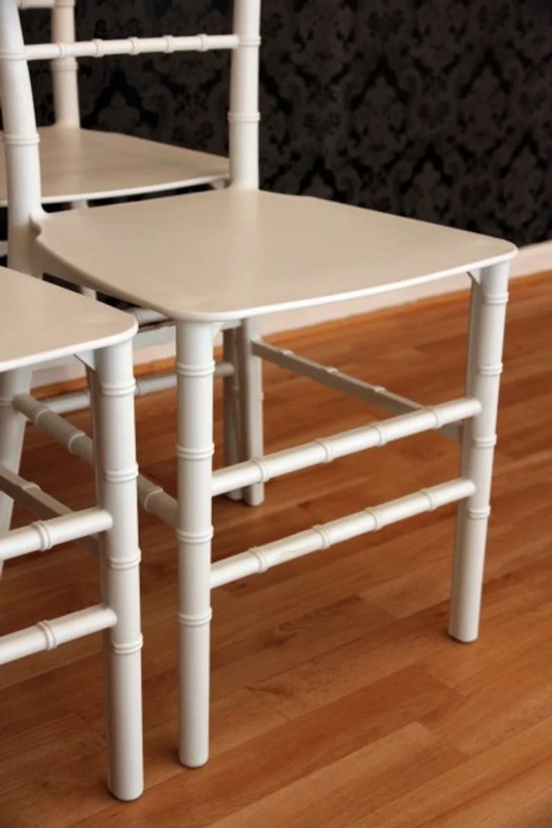 Set of 4 Designer Acrylic Chairs White - Ghost Chair Furniture Designer Furniture - Polycarbonate Chairs