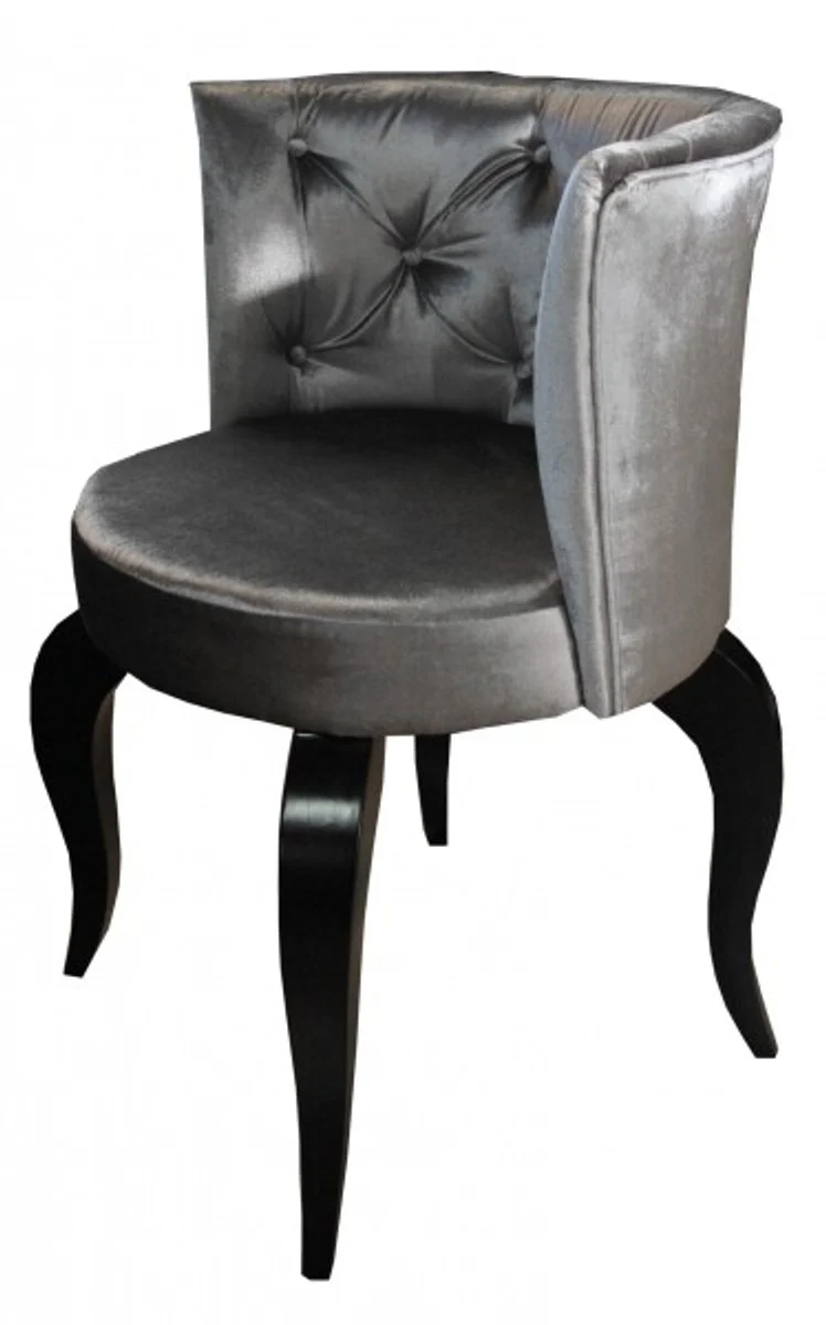 Baroque Salon Chair Gray - Designer Armchair - Luxury Quality