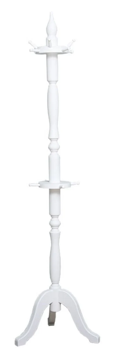 Country house style coat rack white 59 x 59 x H. 200 cm - solid wood clothes rack - country house style coat rack furniture