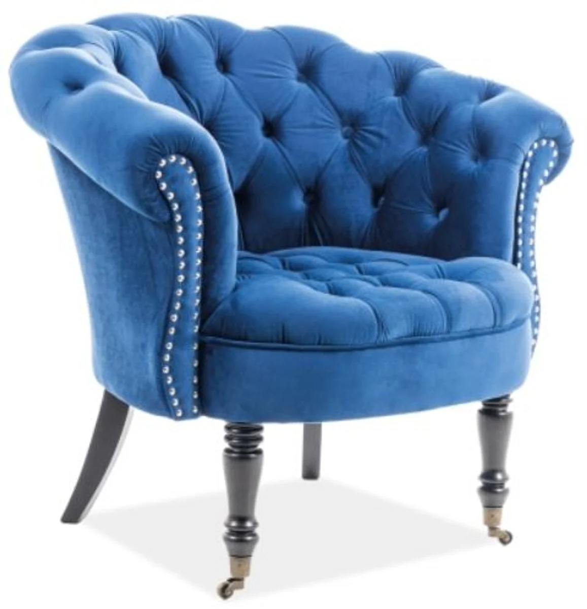 Chesterfield armchair 87 x 78 x H. 83 cm - Various colors - Elegant salon armchair with elegant velvet fabric - Chesterfield furniture