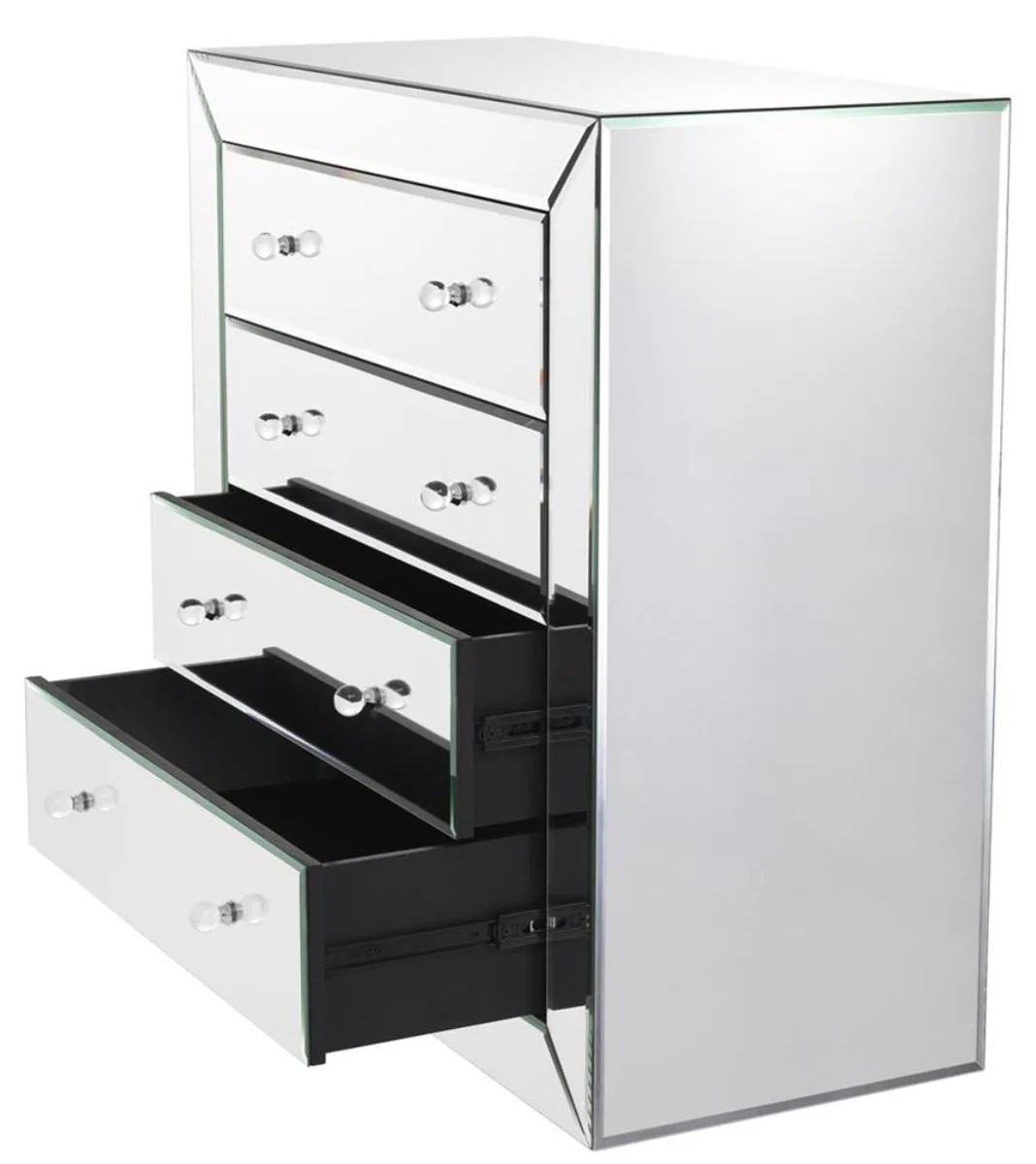 Luxury mirror glass chest of drawers 100 x 47 x H. 100 cm - Hotel Furniture