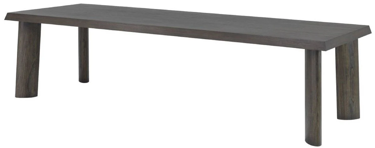 Luxury dining table mocha colors 300 x 110 x H. 76 cm - Solid wood kitchen table - Rectangular dining room table - Luxury dining room furniture