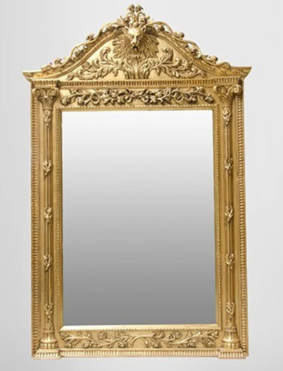 Gigantic baroque mirror lion gold H 270 cm W 165 cm - noble & magnificent