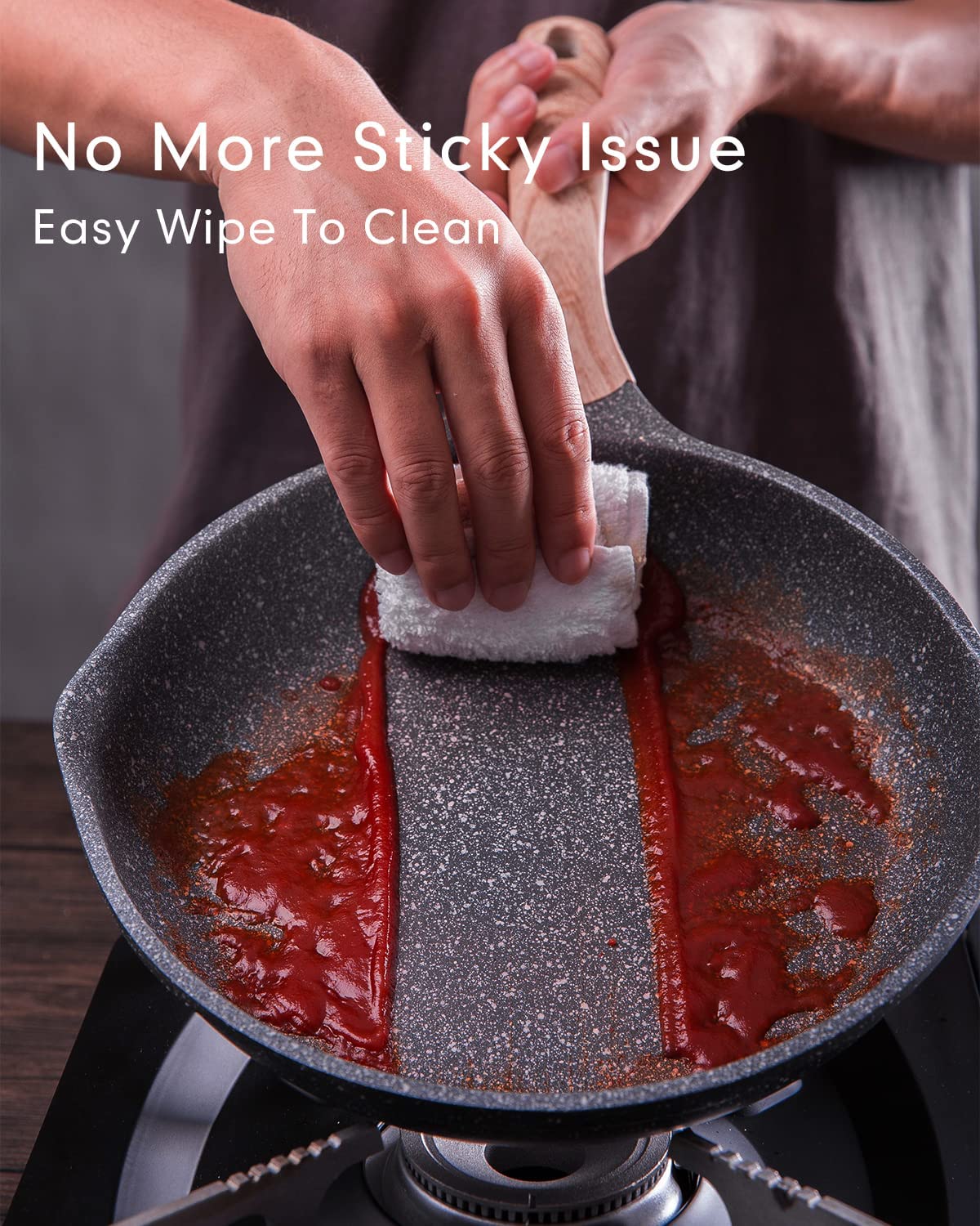 Töpfe und Pfannen-Set, antihaftbeschichtet, 20-teilig, Kochgeschirr-Sets mit Granitbeschichtung, Induktion, kompatibel mit Bratpfanne, Kochtopf, Sautpfanne, Grillpfanne, Kochtöpfen, PFOA-frei, (grau, 20-teiliges Kochgeschirr-Set)