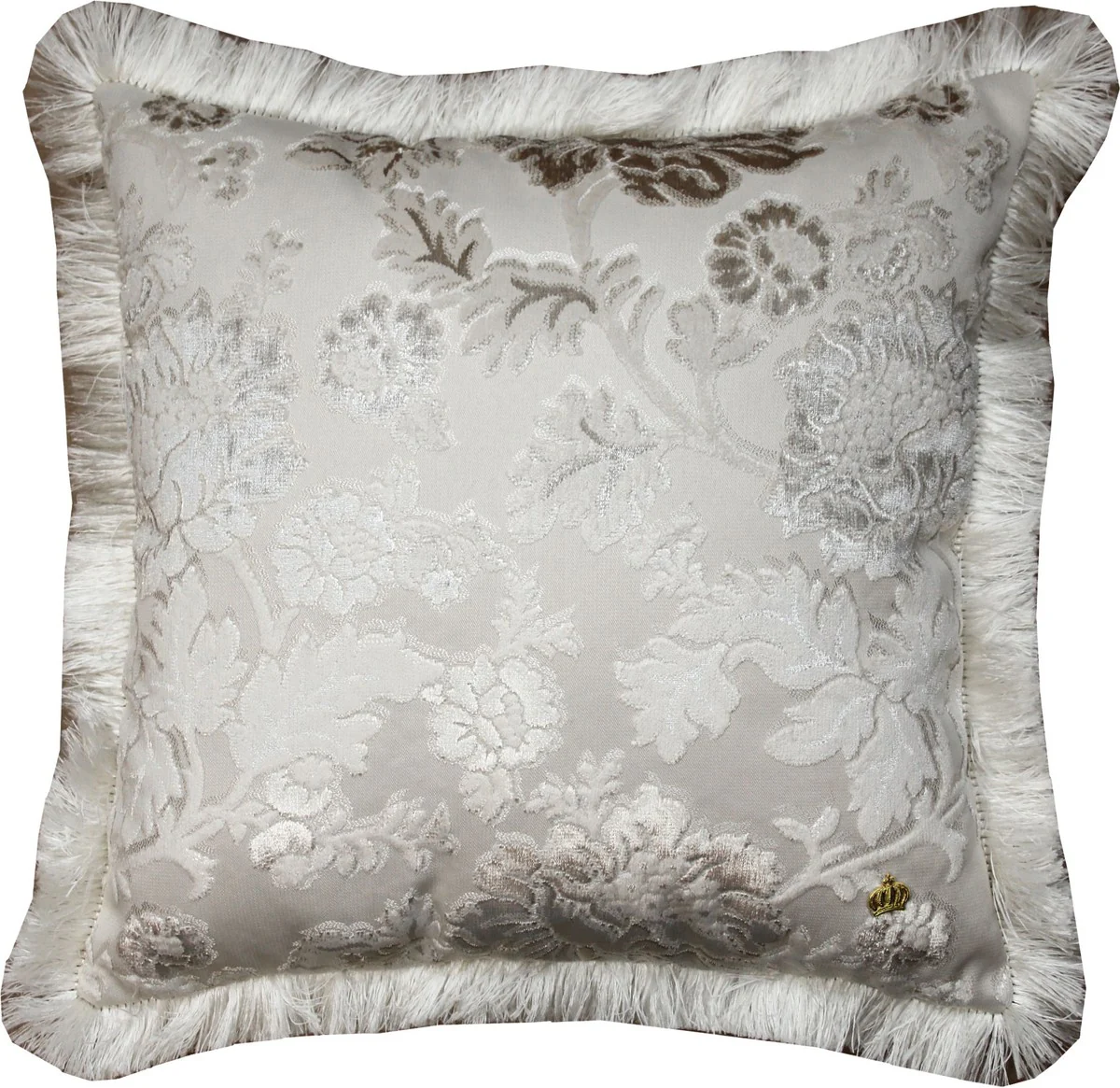 Luxury cushion Pompöös by Harald Glööckler Elegance Collection Baroque pattern cream / cream 50 x 50 cm - luxury cushion
