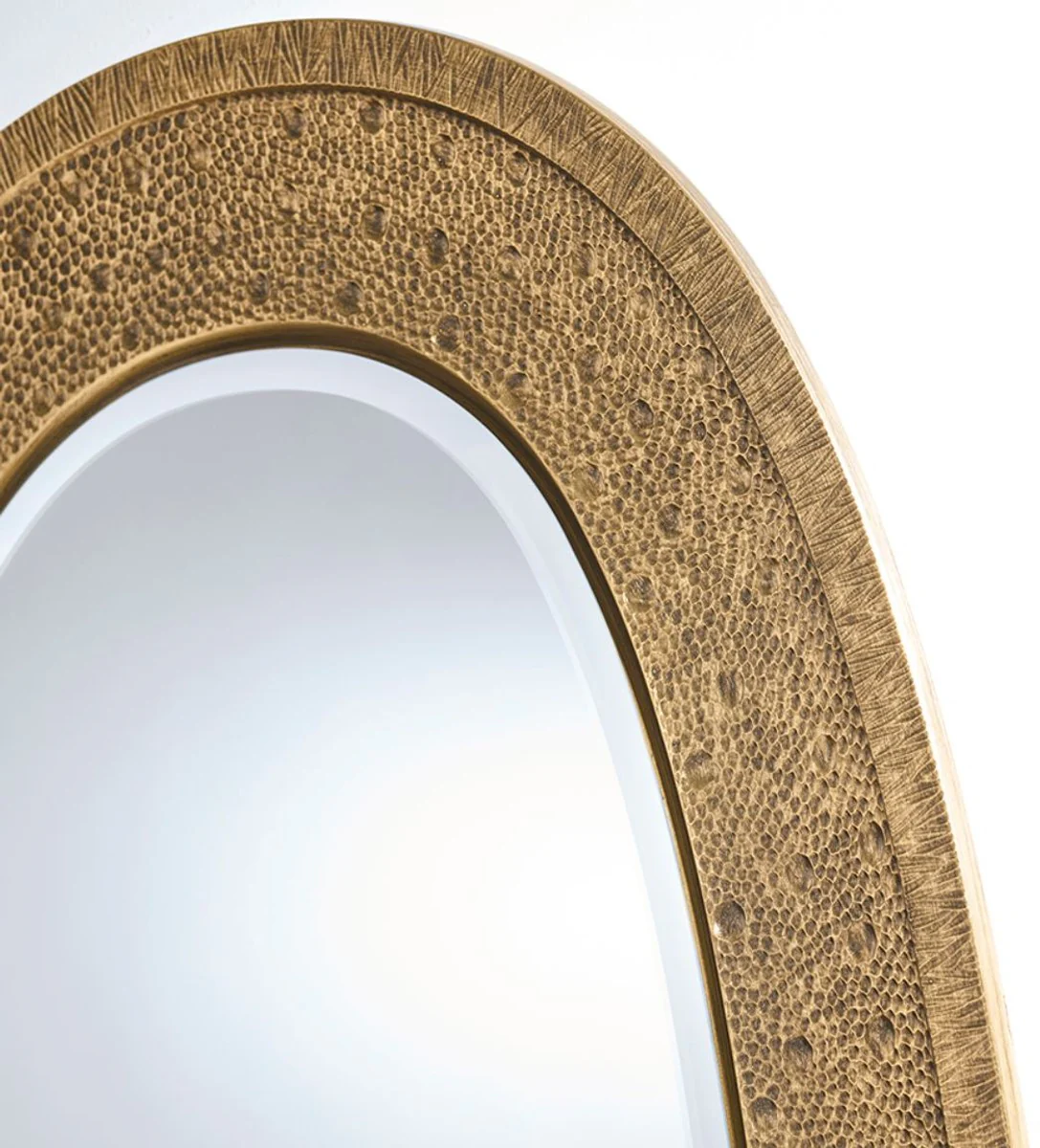 Luxury mirror gold 89 x 5 x H. 170 cm - Elegant oval wall mirror - Cloakroom mirror - Living room mirror - Luxury decorative accessories