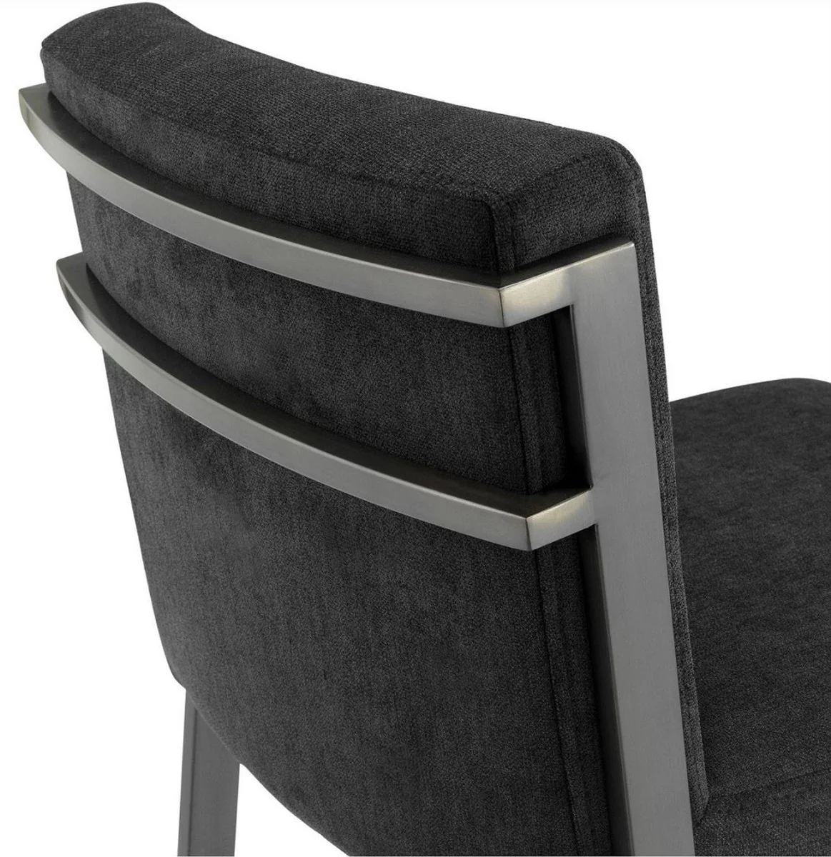 Luxury bar chair black / bronze 43 x 54 x H. 101 cm - designer stainless steel bar stool with velvet fabric - bar furniture