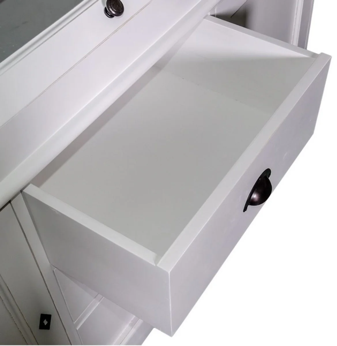 Country house style kitchen cabinet / buffet cabinet white 163 x 50 x H. 226 cm - country house style furniture