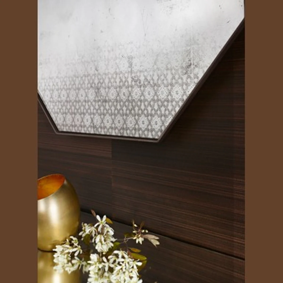 Art Deco vintage wall mirror antique style silver