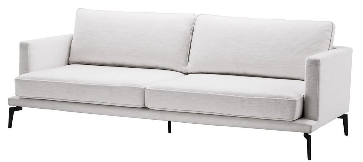 Luxury sofa white / black 230 x 99 x H. 82 cm - Living room sofa - Luxury living room furniture