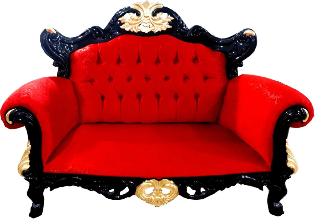 Pompöös by Luxury Baroque Living Room Set Red / Black / Gold - Pompöös Baroque Living Room Furniture designed by Harald Glööckler