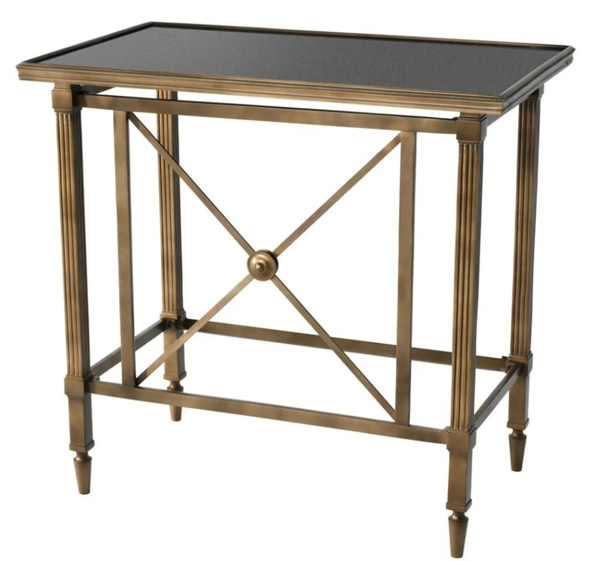 Designer side table with black granite top 86 x 51.5 x H. 81.5 cm - Luxury Collection