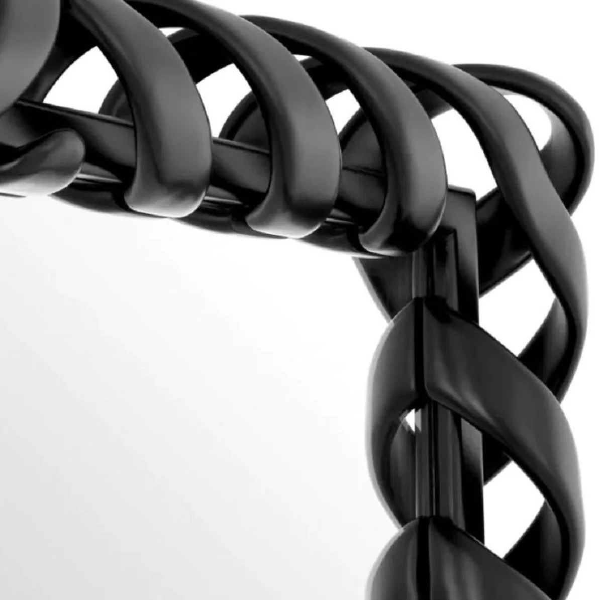 Luxury mahogany mirror black H. 141 cm