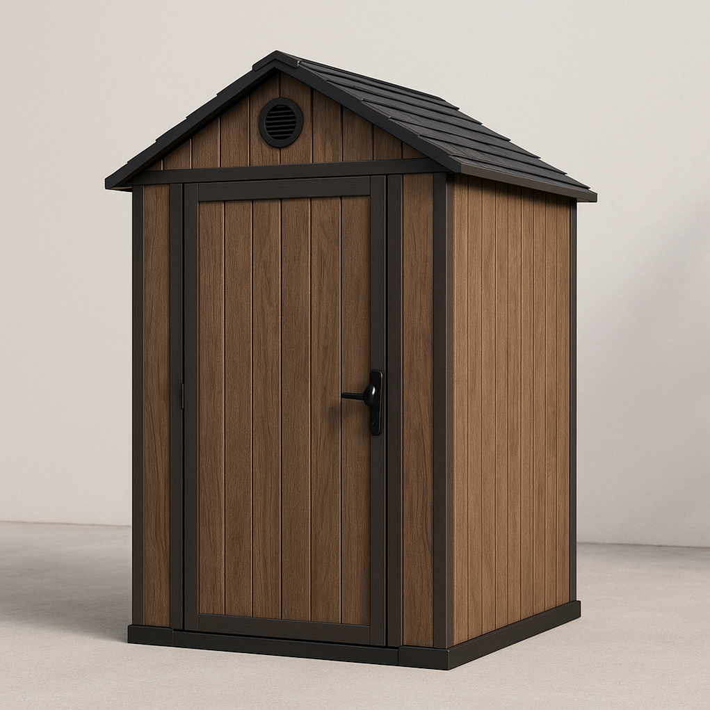 Gartenhaus aus Kunstharz 160x150x210 braun/schwarz YIvEPgV401Pc