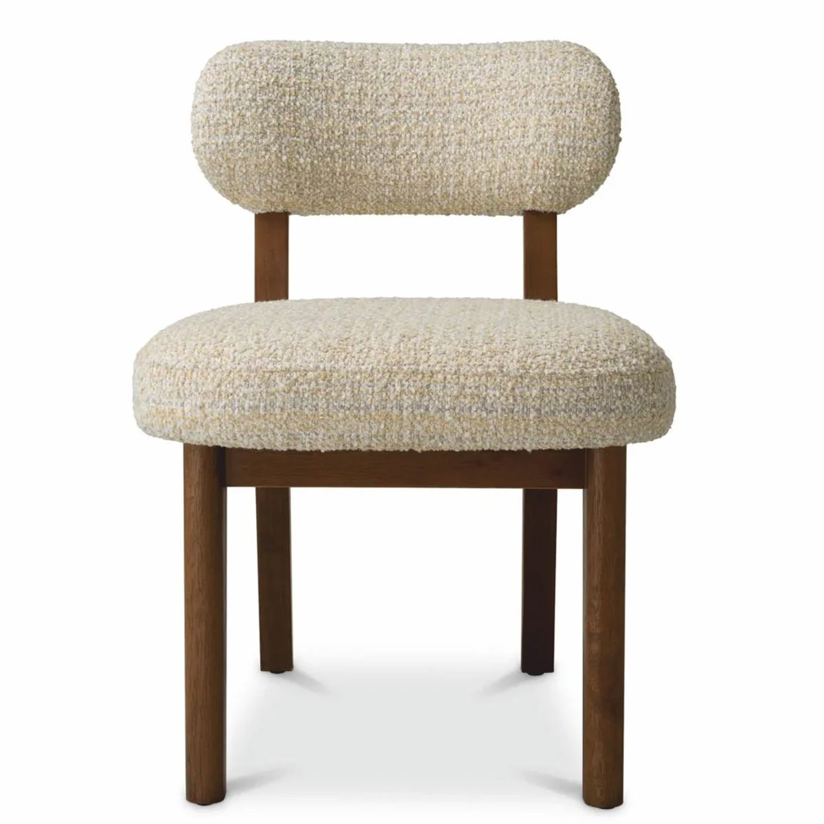 Luxus Esszimmer Stuhl Beige / Dunkelbraun H. 77,5 cm - Esszimmer Möbel