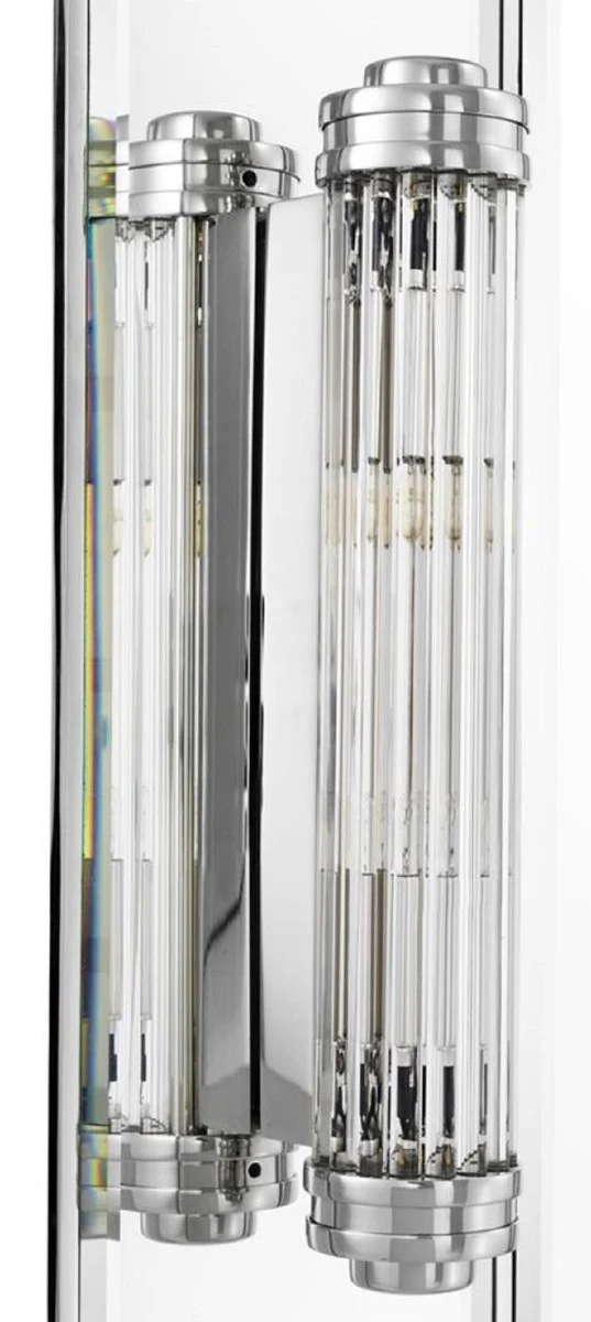 Luxury wall mirror with light silver 90 x 13 x H. 140 cm - luxury quality