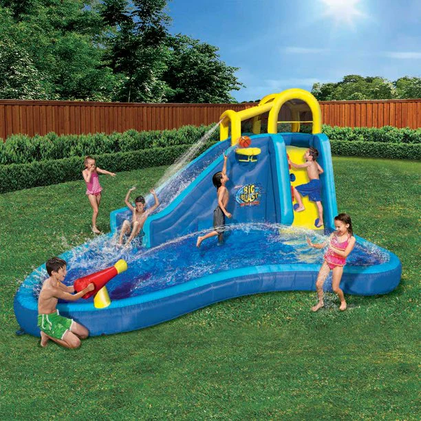 Banzai aufblasbare Big Blast Cannon Splash Slide Lagune Pool Outdoor Wasserpark