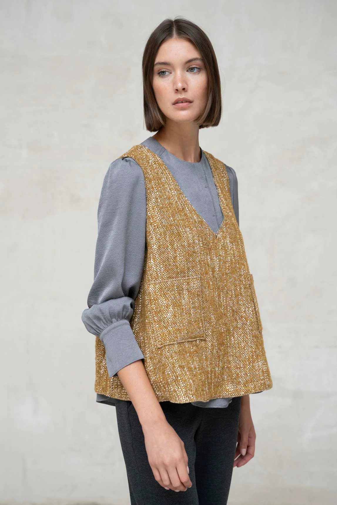 Rivera-Spanien Top Pavia Senf marmoriert