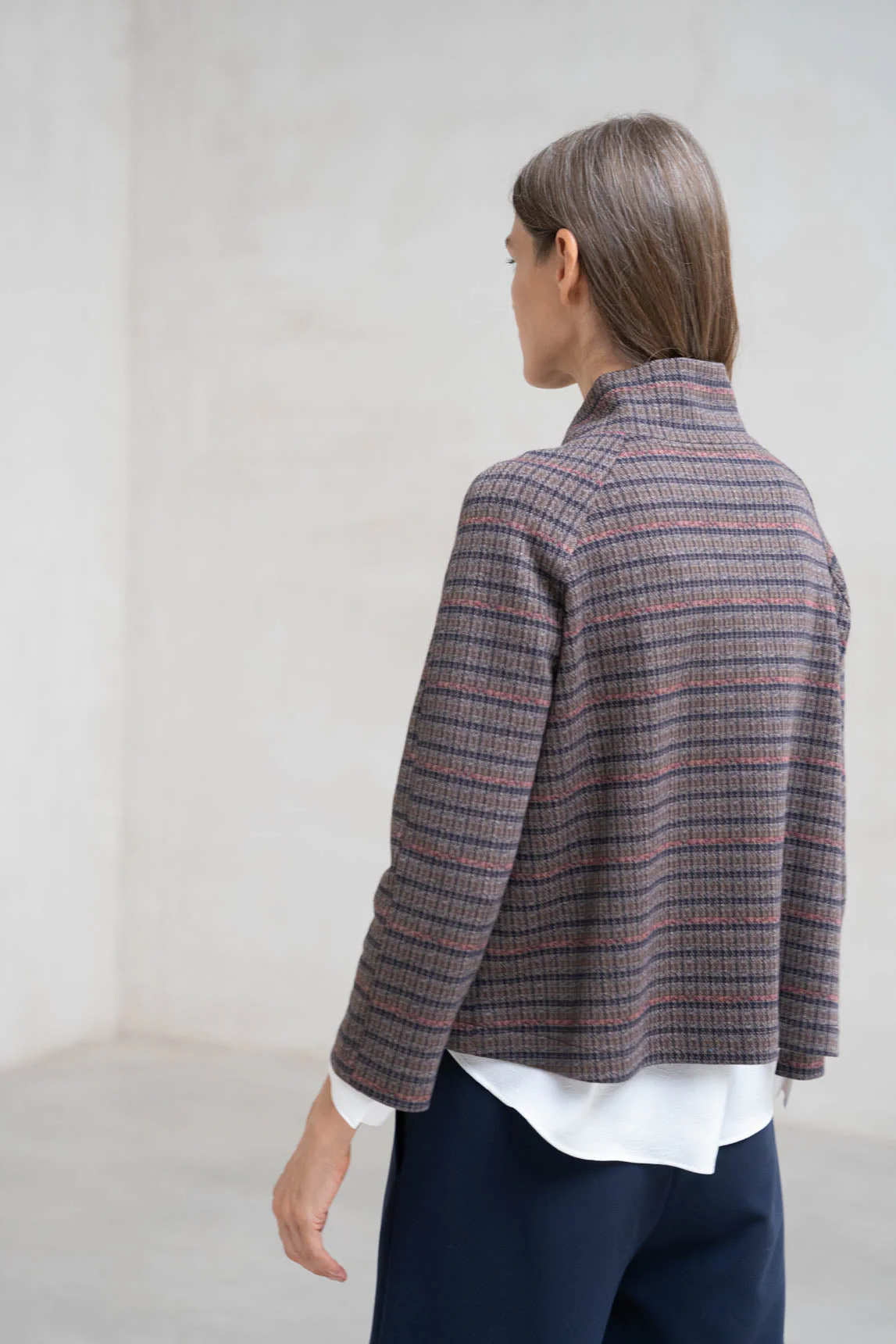 Rivera-Spain Tarento Jacke Burgunderrot kariert