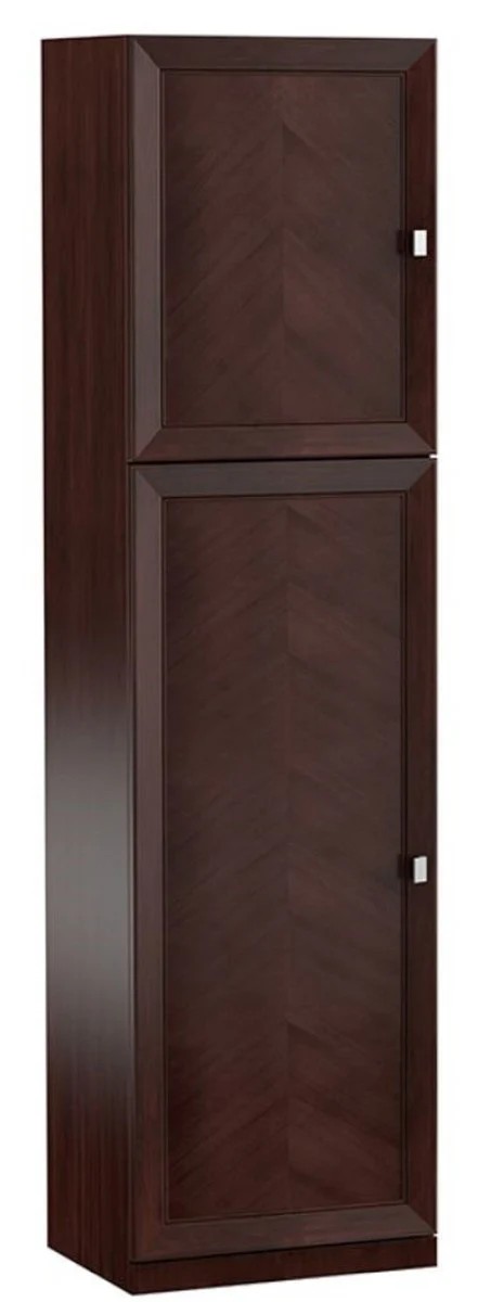 Luxury wardrobe dark brown / silver 70.4 x 44.2 x H. 225.6 cm - bedroom wardrobe with 2 doors - bedroom furniture