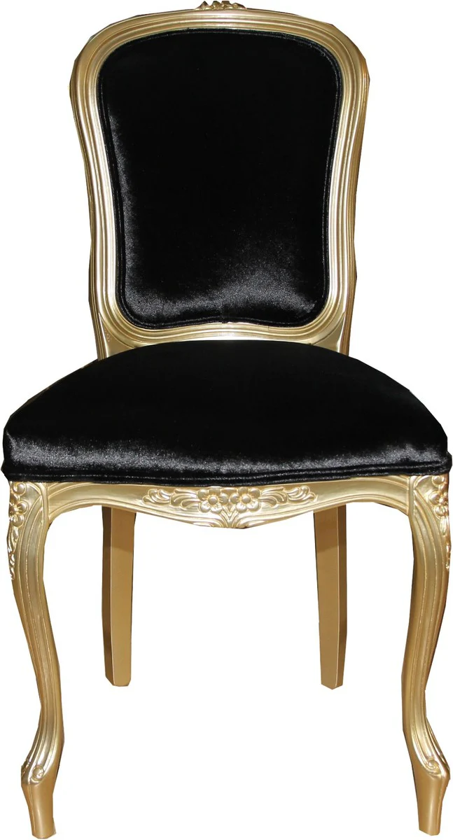 Luxury Baroque Dining Chair Gold / Black Mod2 - Luxury Quality - Hotel Furniture