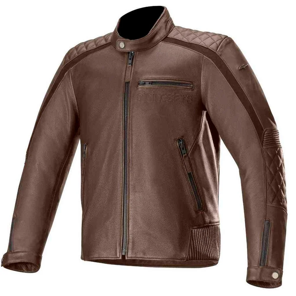 HOXTON V2 LEATHER BROWN ALPINESTARS LEATHER JACKET