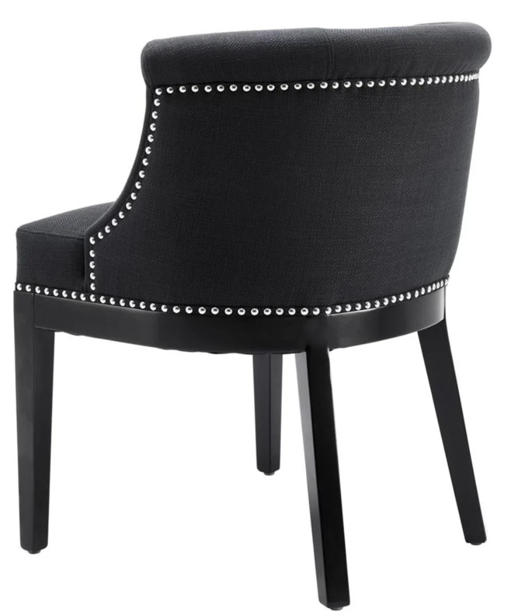 Luxury dining room chair black 59 x 56 x H. 80 cm - Restaurant Furniture