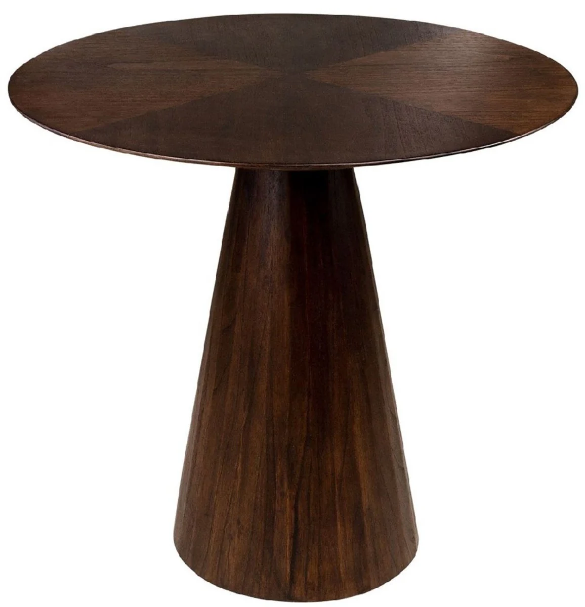 Luxury dining table dark brown Ø 80 x H. 76 cm - Round solid wood kitchen table - Dining room furniture - Kitchen furniture - Luxury furniture - Luxury furnishings
