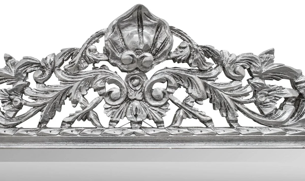 Baroque wall mirror silver 115 x H. 202 cm - Baroque style mirror antique style furniture