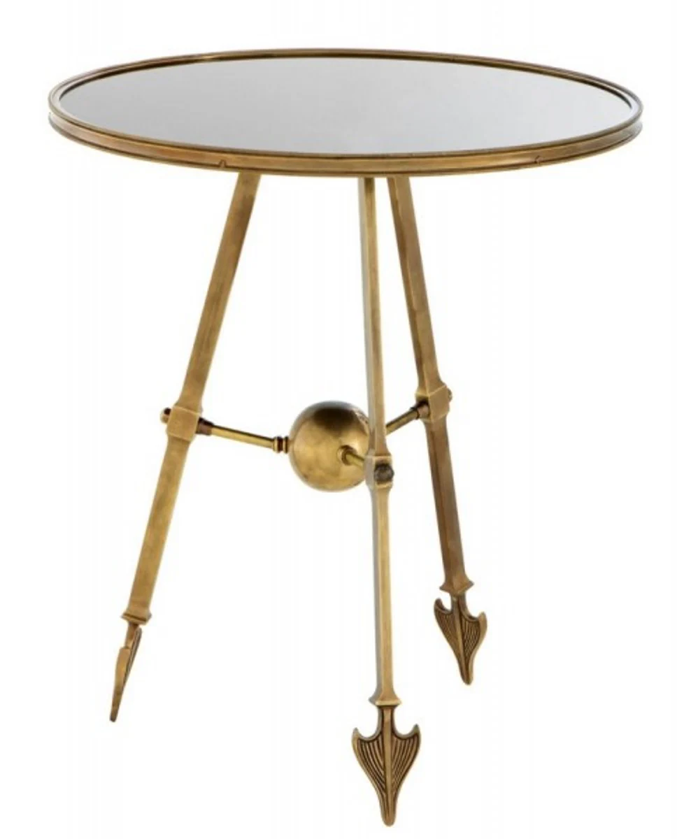Luxury side table vintage brass finish 65 x H. 74 cm - Table Furniture