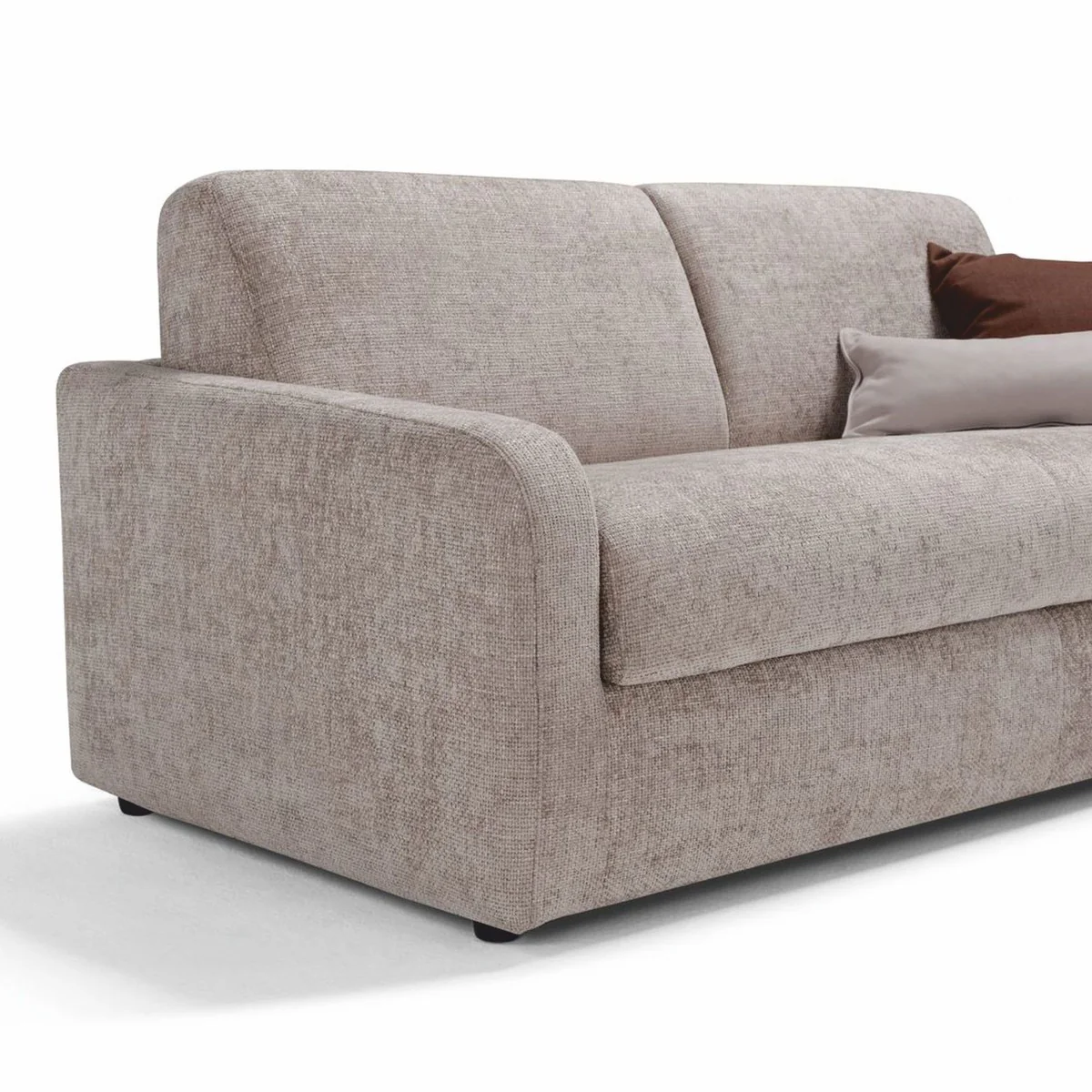 Luxus Schlafsofa Grau 207 cm - Ausklappbares Wohnzimmer Sofa
