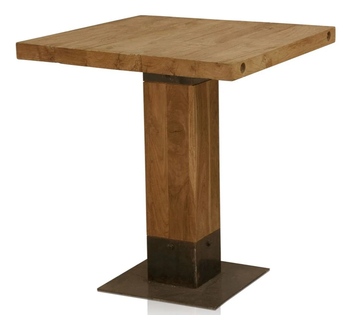 Luxury teak bar table brown / black 70 x 70 x H. 100 cm - Gastronomy & Bar Furniture