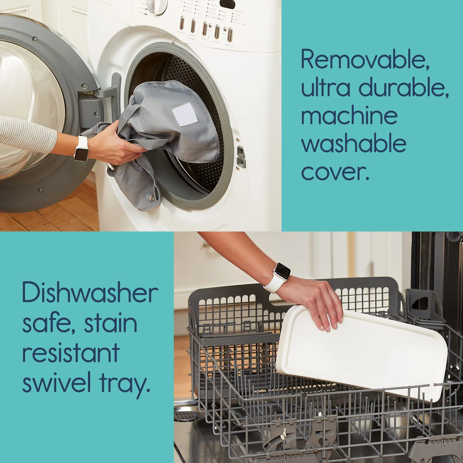 Reisesitzerhöhung mit Tablett für Baby | Zusammenklappbarer, tragbarer Babysitz für Esstisch, Camping, Strand, Omas | Kippfreie Designgurte für Küchenstühle – Sitzerhöhung