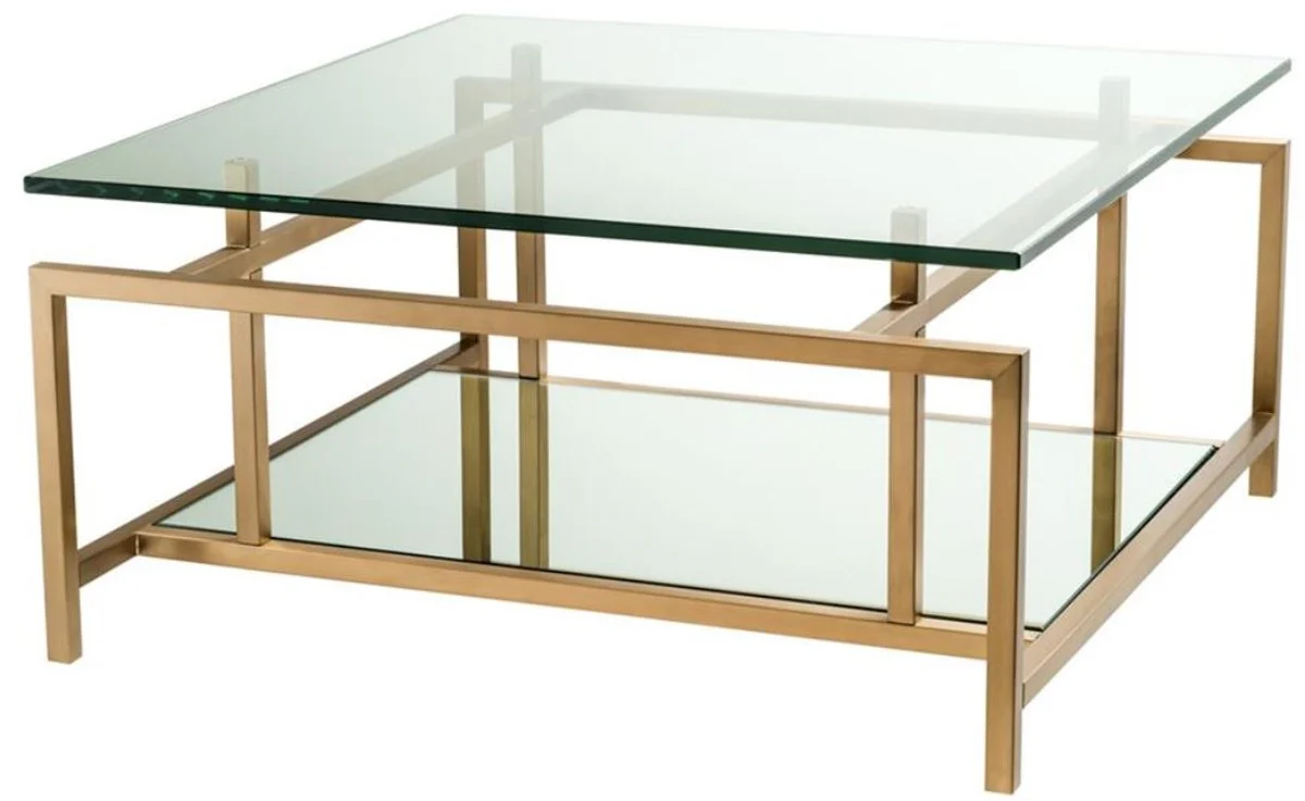 Living room table brass 70 x 70 x H. 35 cm - luxury coffee table