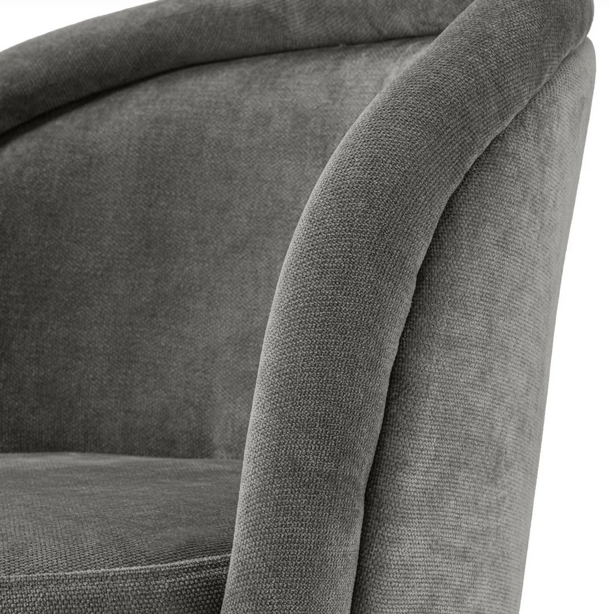 Luxury dining room chair set gray / black / brass 57.5 x 58 x H. 77 cm - Noble dining room chairs - Luxury dining room furniture