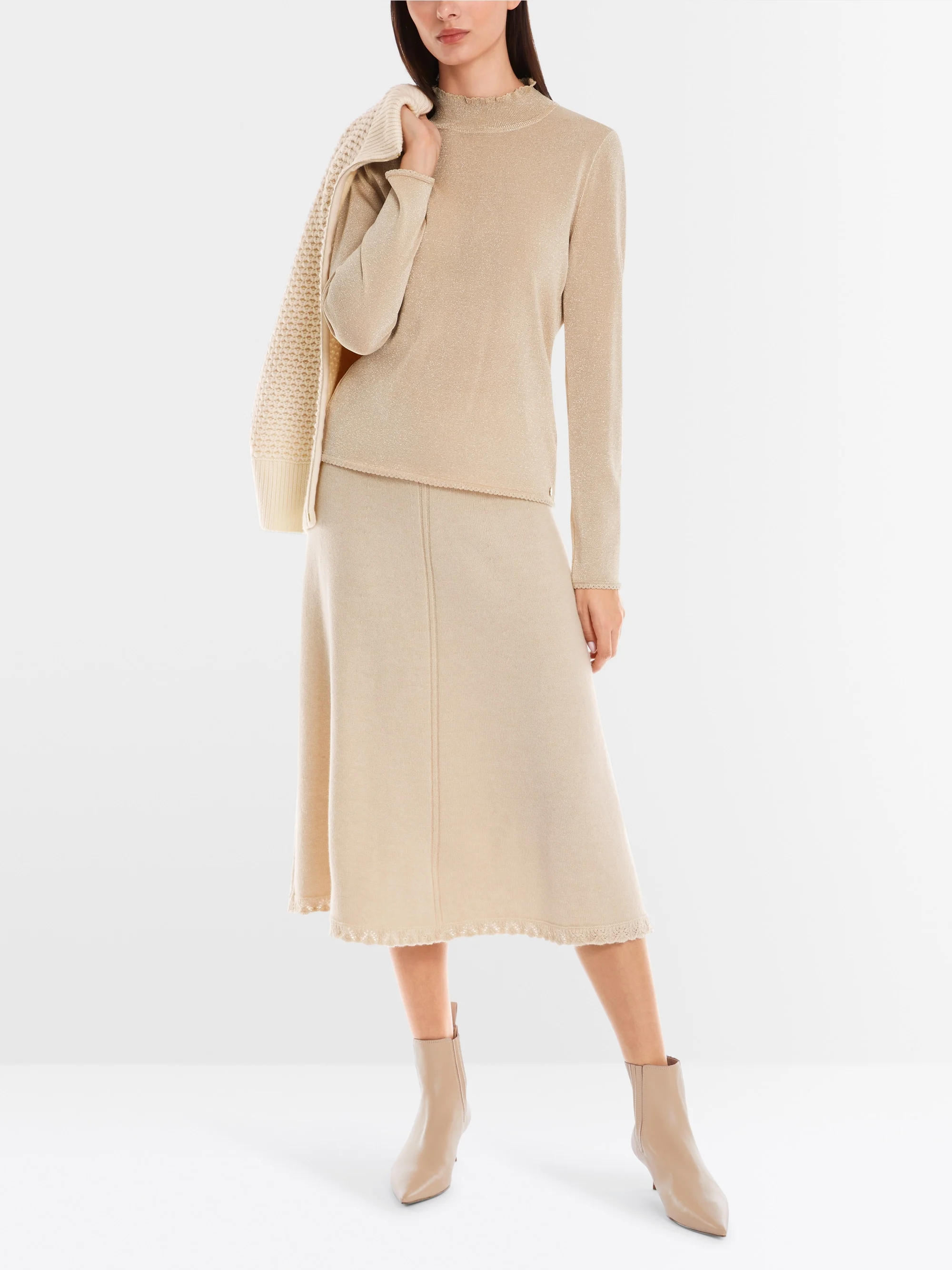 Marc-Cain Pullover mit Glitzer – Gestrickt in Deutschland