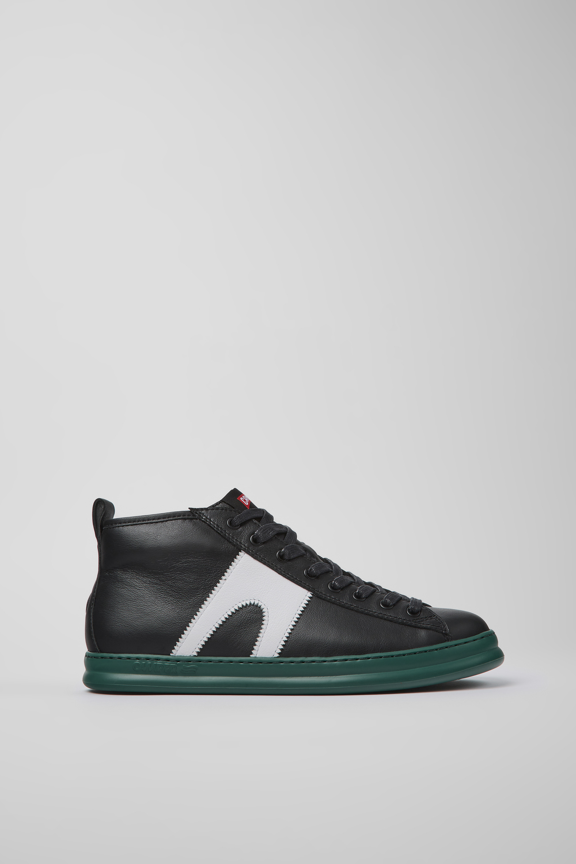 Läufer - Schwarze Leder Turnschuhe für Herren