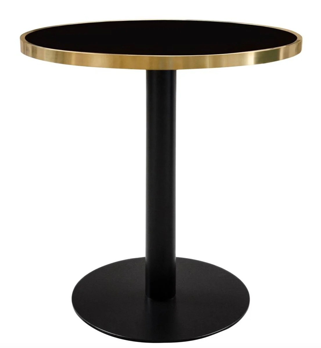 Luxury dining table black / gold 70 x H. 76 cm - designer dining room furniture