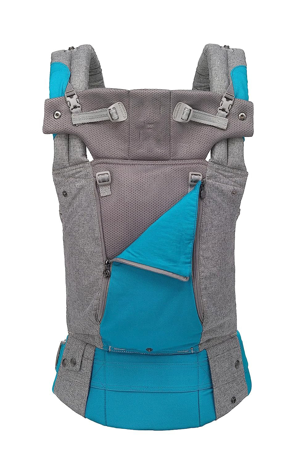 Complete All Seasons Ergonomische 6-in-1-Babytrage für Neugeborene bis Kleinkinder – mit Lordosenstütze – für Kinder von 3–20 kg – 360-Grad-Babytragemöglichkeit – nach innen und außen gerichtet – Stein