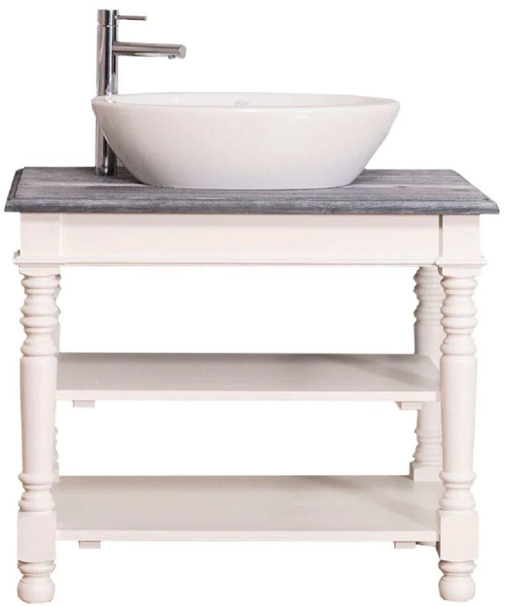 Country house style washbasin white / gray 90 x 54 x H. 74 cm - bathroom furniture in country house style