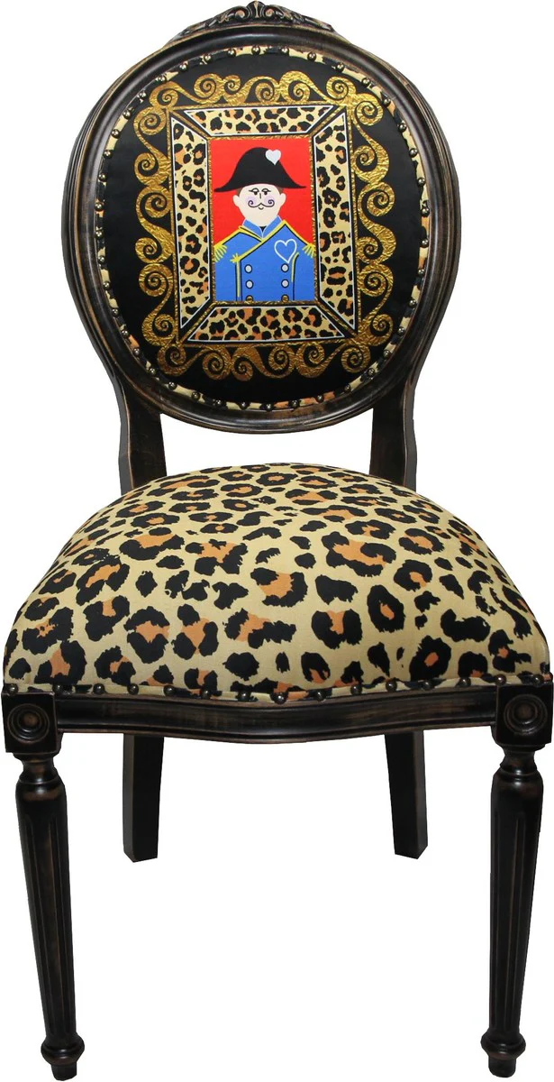 Baroque luxury dining room chair without armrests Lord - designer chair - Limited Edition