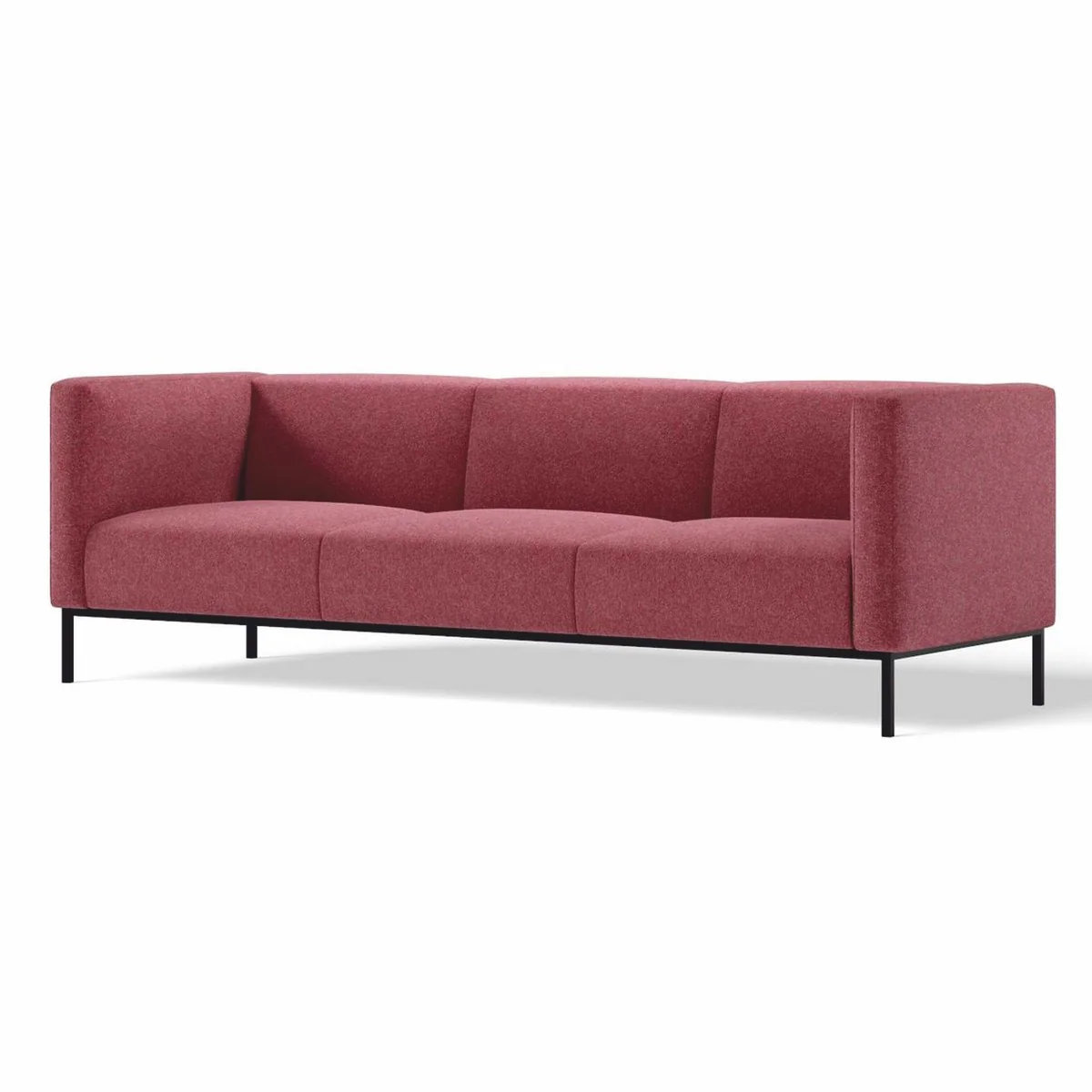 Luxus Sofa Pink / Schwarz 220 cm - Wohnzimmer & Hotel Möbel