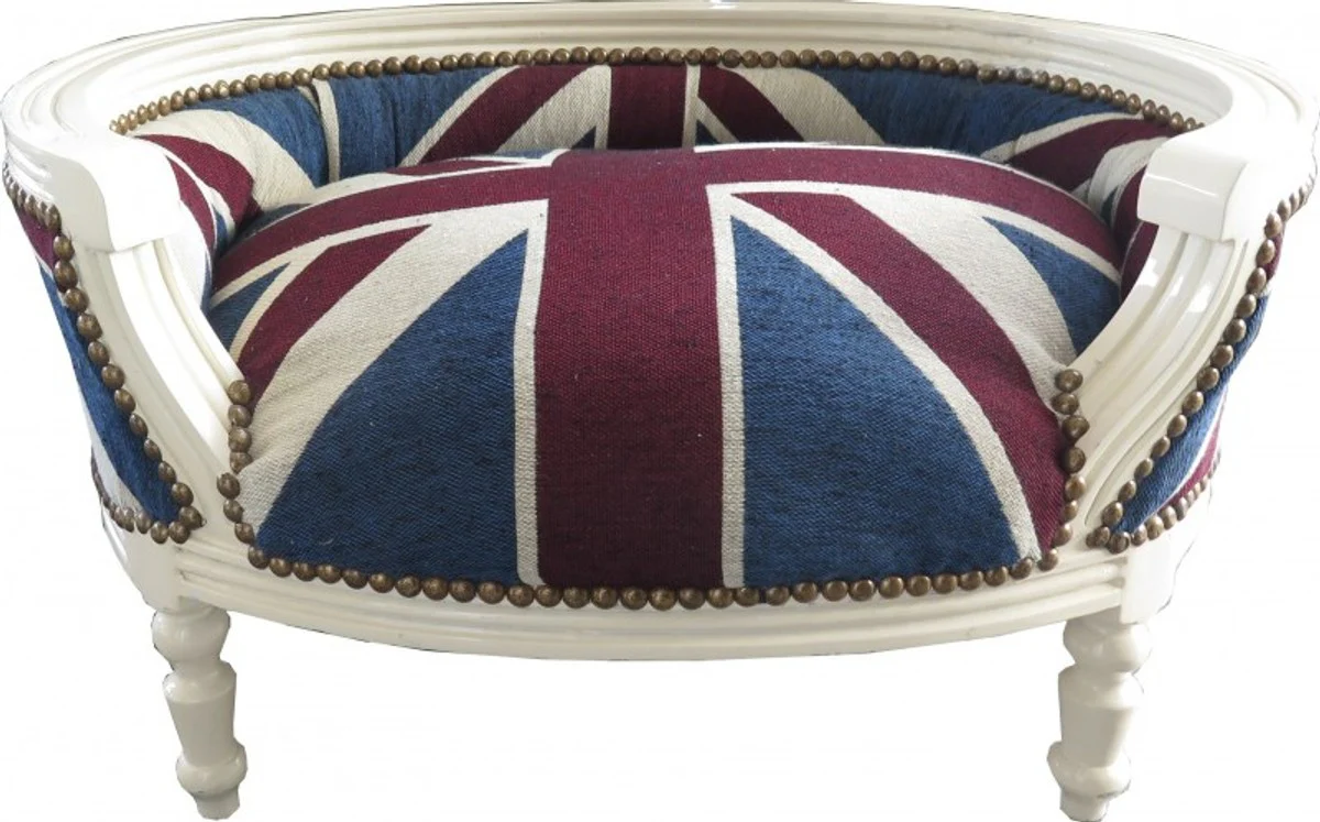 Baroque Dog & Cat Sofa Union Jack / Cream - Dog Bed & Cat Bed