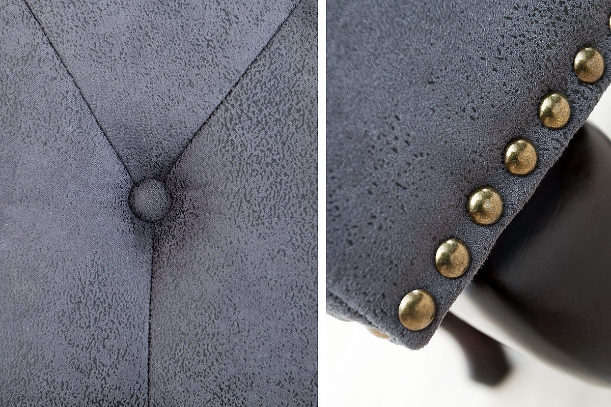 Chesterfield footstool gray antique look from Casa Padrino