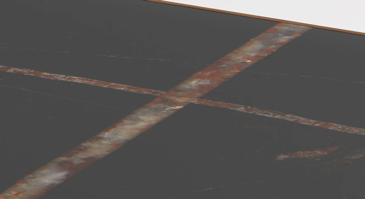 Luxury coffee table brown / black 130 x 70 x H. 45 cm - Modern rectangular solid wood living room table with marble top - Luxury furniture